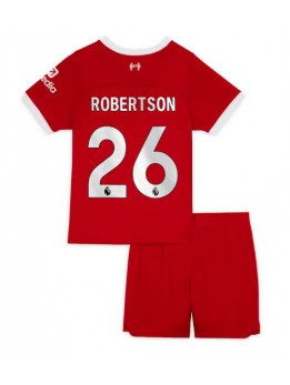 Liverpool Andrew Robertson #26 Heimtrikotsatz für Kinder 2023-24 Kurzarm (+ Kurze Hosen)